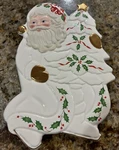Lenox Holiday Santa Trivet/wall Hanger Holly Leaves & Berry.gold Accent. Fixed Price $15.69.