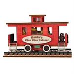Ginger Cottages Santa's Caboose Train Illuminated Wood Christmas Ornament 80030. Fixed Price $24.98.