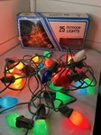 Vintage Outdoor Multicolored Christmas 25 Large Bulb Light Set Foremost Brand. Fixed Price $16.00.