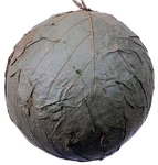 Dried Leaf Ball Ornament Natural Green Christmas Holiday Tree 300A. Fixed Price $7.99.