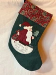 Rustic Country Santa Stocking "christmas Claus For Celebration". Fixed Price $13.79.