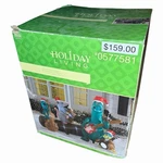 Rare Holiday Living Airblown Gemmy Alligator Band Christmas W/ Led - Cib. Fixed Price $391.99.