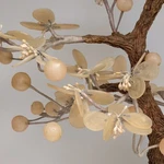 Stone Gem Tree Sculpture With Green Base, Nature Theme, Carvings, Any Room. Fixed Price $45.00.