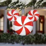 New Disney 15" Hanging Mickey Mouse Peppermint Led Light Large Ornament 5967766. Fixed Price $36.99.
