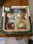 Boxed Santas World ,disney Glass Christmas Ornaments Set 4KURT Adler, Vintage. Fixed Price $15.00.