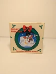 Vtg Russ Berrie Porcelain Frosty Friends Snowman Napkin Holder Original Box. Fixed Price $14.00.