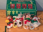 Vintage Jsny Plastic Christmas Stocking Hangers, Set Of 4, Original Box, Made. Fixed Price $25.00.