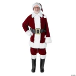Burgundy Velvet Santa Suit With Overalls - Lg Halco. Fixed Price $408.20.