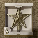 Wondershop Gold Star Tree Topper Christmas Led Lit Rotating Inner. Fixed Price $14.75.