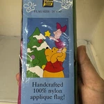 Nos 1998 Disney Winnie The Pooh Christmas Tree Piglet Holiday 28"X40" Yard Flag. Fixed Price $18.00.