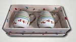 Hallmark Merry Christmas Ceramic Coffee Mug Cup Set 2 Euc Original Box. Fixed Price $9.68.