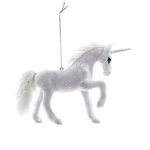 Frosted Kingdom White Plush Glittered Unicorn Christmas Ornament. Fixed Price $15.98.