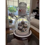 Bradford Thomas Kinkade Crystal Snowman With Light-up Village And Animated Train. Fixed Price $150.00.