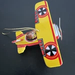 Vintage Tin Royal Doulton Litho Bi Plane Christmas Ornament. Fixed Price $24.00.