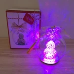 Lenox Led Glass Ornament Wonder Ball Mercury Snowman Lit, 4.75" - 856106. Fixed Price $14.99.