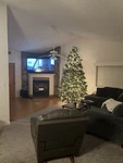 National Company Pre-lit Artificial Full Christmas Tree, Green, White Light. Fixed Price $200.00.