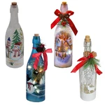 Christmas Light Up Glass Bottle Decoration With Leds Battery Power Choose Design. Fixed Price $46.91.