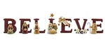 Blossom Bucket B-e-l-i-e-v-e Nativity Resin Christmas Pack Of 1, Red. Fixed Price $40.99.