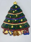Vintage Block By Gear Christmas Tree Bear Candy Dish Retired 10 Inch Green. Fixed Price $14.95.