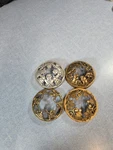 Lot Of 4 Christmas Themed Yankee Candle Illuma-lid Jar Toppers Retired. Fixed Price $25.00.