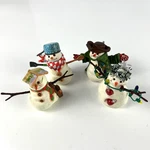Hallmark 2001 Mitford Snowman 4 Jubilee Christmas Ornaments Signed Jan Karon. Fixed Price $12.95.