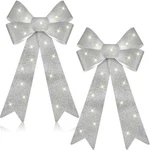 Christmas Led Wreath Bows 24", Lighted Xmas Tree Topper, Holiday Decor. Fixed Price $46.84.