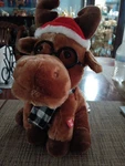Pan Asian Creations Animated Singing Reindeer Moose Jingle Bell Rock Works Nwt. Fixed Price $14.58.