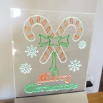 Holiday Living Merry Christmas Light Led Up Accent Sign Candy Canes. Fixed Price $11.99.