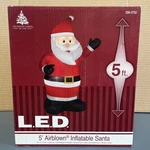 Enchanted Forest 5 Ft Santa Airblown Inflatable Led Lit Christmas Yard Decor Nib. Fixed Price $47.99.