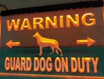 Warning Guard Dog Duty Led Neon Light Sign Gift Home Decore Room Size 12 X 8. Fixed Price $26.99.