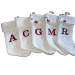 Target Wondershop Cream Initial Christmas Stocking Monogram Choose Letter Nwt. Fixed Price $12.99.