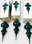 Dept 56 Hand Blown Green Mercury Glass Double Finial Christmas Ornament 9 Box. Fixed Price $29.87.