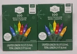 Lot Of 2 Holiday Time Led Mini Christmas String Light Multicolor 100-COUNT 19.5". Fixed Price $21.85.