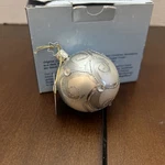 Vintage Beautiful Silver Glass Ornament From Lauschaer Glaskugelhaus. Fixed Price $19.99.