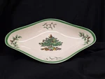 Spode Christmas Tree Green Trim Diamond Shaped Dish 22.3CM, 8.8". Fixed Price $9.99.