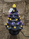 Mr. Halloween Pumpkin Tree Led Light Up Black Ceramic 13". Fixed Price $84.99.