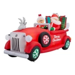 Home Accents 7.5 Foot Led Santa And Mrs. Claus Driving Scene Airblown Inflatable. Fixed Price $184.99.