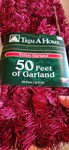 Trim Home K-mart Burgundy Christmas Tree Velvet Garland Vtg 50' 2 Pkgs Granny. Fixed Price $25.00.