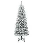 National First Traditions Acacia Flocked Tree, Medium, 6 Ft - White. Fixed Price $49.05.