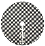 National Tree Company 48" Black White Plaid Christmas Skirt Designer New. Fixed Price $24.95.