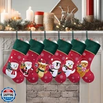 Ugiftcorner Red Velvet Christmas Stockings With Green Cuff 6 Pack Large Luxur. Fixed Price $76.99.
