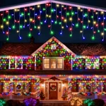 Joomer Christmas Icicle Lights - 33FT Plug String Waterproof, 8 Mod.... Fixed Price $30.46.
