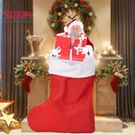 Ccinee 44.98" Jumbo Stocking,christmas Large Size Red And White Xmas Hanging. Fixed Price $14.47.