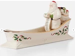 New Lenox 894187 Holiday Santa's Sleigh Cracker Tray 10" 2.8" 4.8", Ivory. Fixed Price $65.00.