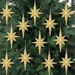 Quzzil 12 Pcs Christmas Gold Bethlehem Star Ornament 4.72 X 2.95 Inches,. Fixed Price $23.71.