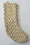 Nwot Wondershop Target Gold And White Christmas Stocking Knit Chevrons 19". Fixed Price $11.88.