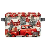 Red Christmas Truck Basket, Foldable Fabric Storage Bin, 14 X 10 8, 20L. Fixed Price $35.19.