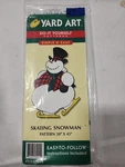 Vintage Yard Art D.y.i Skating Snowman Pattern 30"X45". Fixed Price $12.00.
