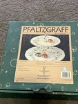 Pfaltzgraff Winterberry 2 Tier Serving Tray Plate Christmas Tidbit Dessert Serve. Fixed Price $24.95.