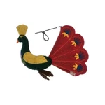 Silk Road Bazaar Handmade 100% Wool Felt Peacock Bird Christmas Ornament. Fixed Price $10.32.